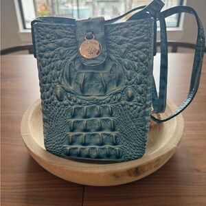 Brahmin Marley Melbourne Blue Embossed Women's Bag